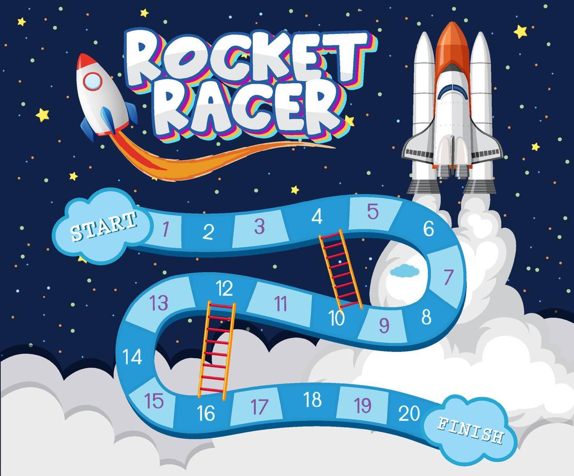 Game template with space theme background vector