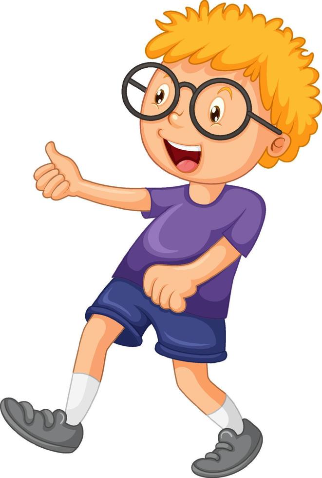 Little boy wearing glasses vector