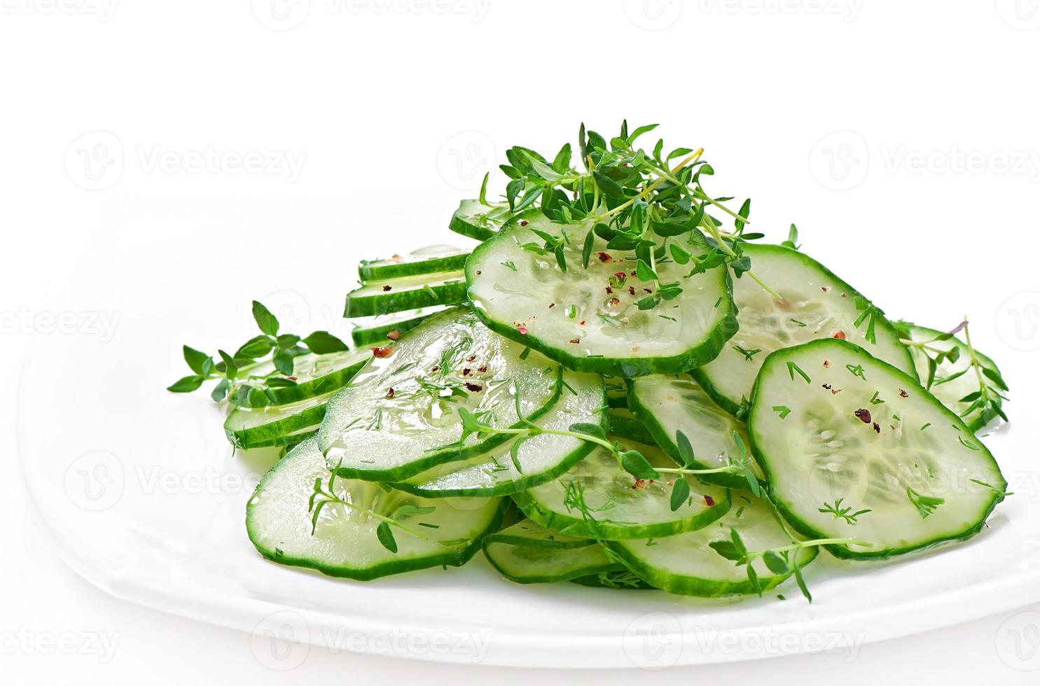 Fresh cucumber salad photo