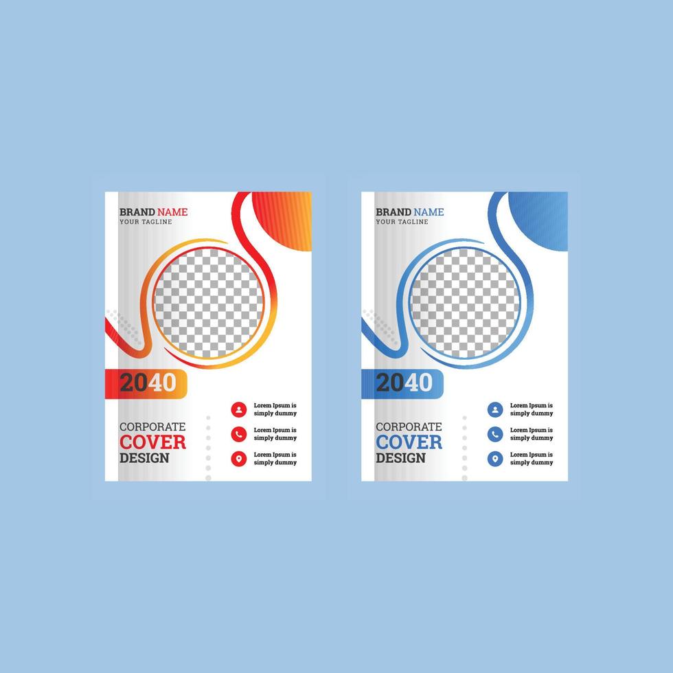 modern creative corporate book cover design template vector