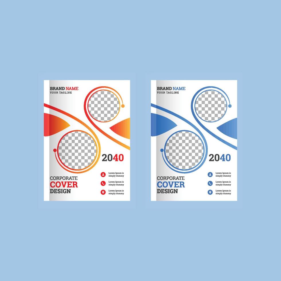 minimal professional creative corporate book cover design template vector