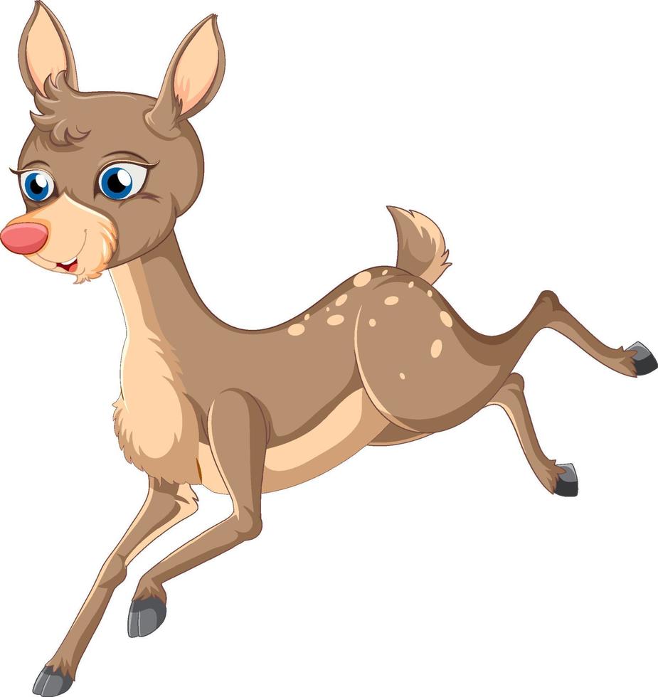 A cute deer on white background vector