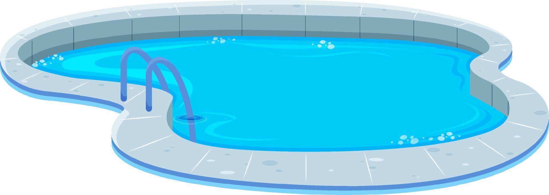 Isolated empty pool on white background vector