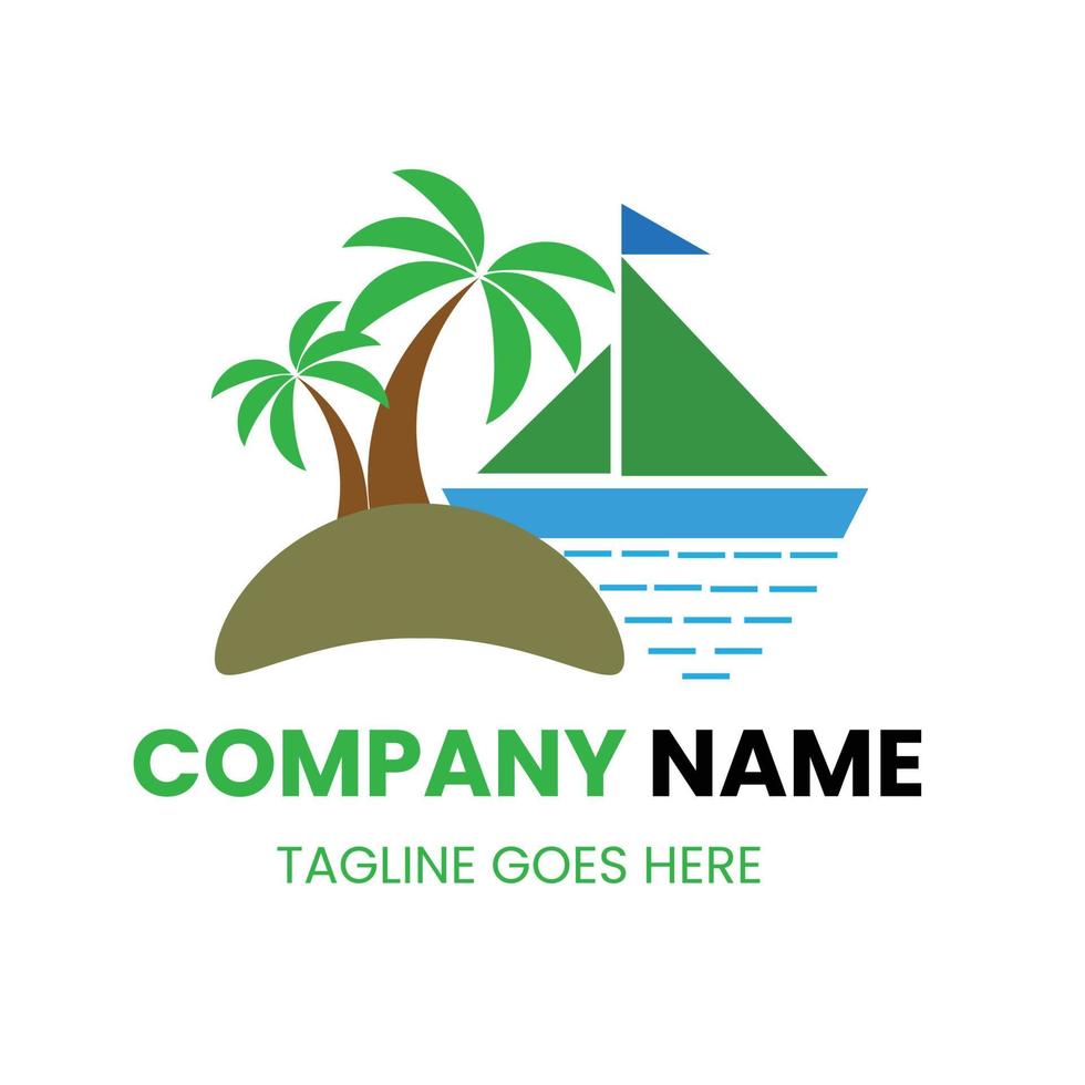 Travel and tourism logo design template vector