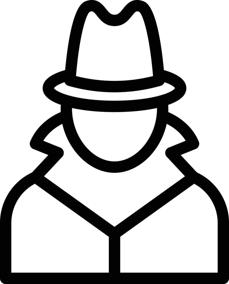 ilustración de vector de detective en un fondo. símbolos de calidad premium. iconos vectoriales para concepto y diseño gráfico.