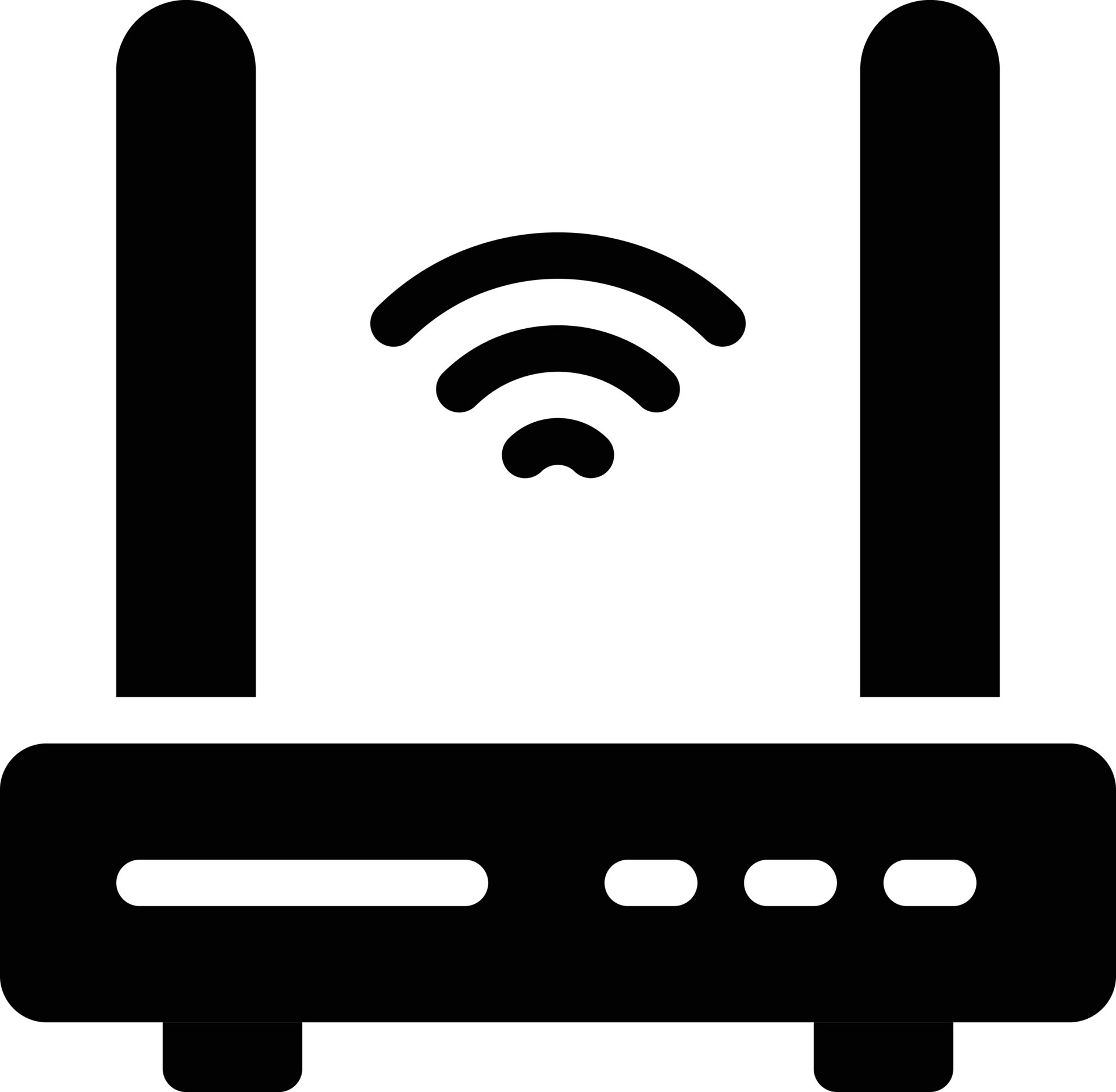 ilustración de vector wifi de módem en un fondo. símbolos de calidad