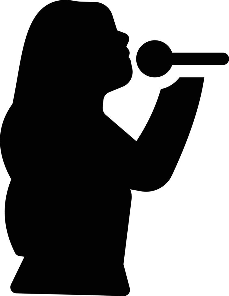 niña cantando ilustración vectorial sobre un fondo. símbolos de calidad premium. iconos vectoriales para concepto y diseño gráfico. vector