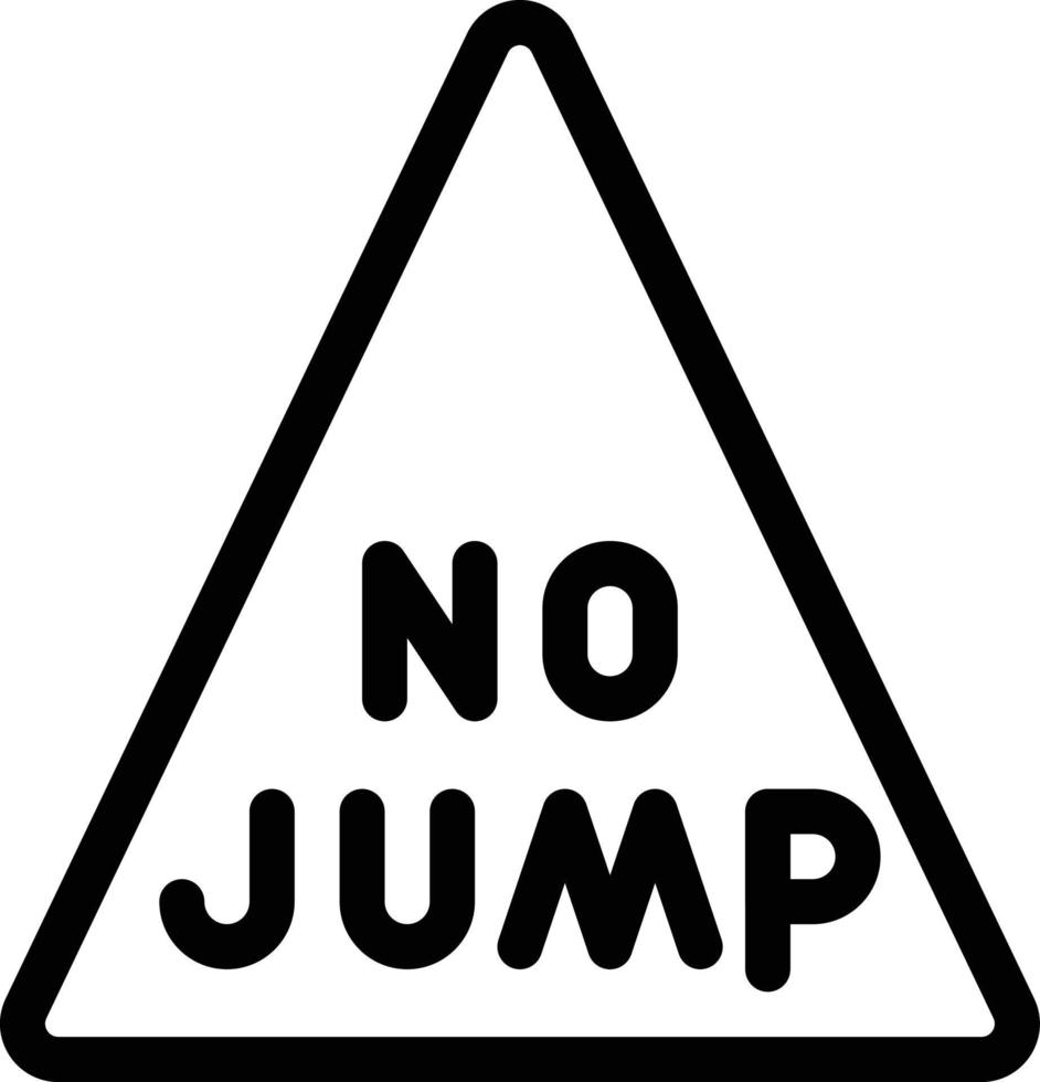 no jump vector illustration on a background.Premium quality symbols. vector icons for concept and graphic design.