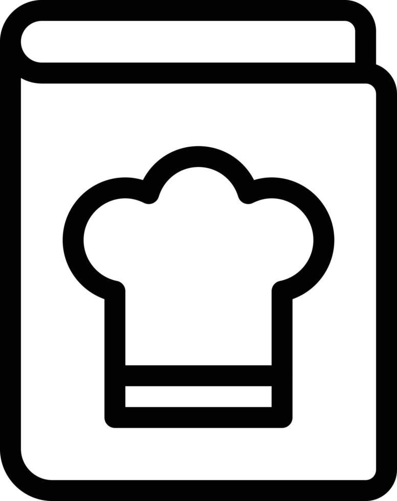 ilustración de vector de libro de cocina en un fondo. símbolos de calidad premium. iconos vectoriales para concepto y diseño gráfico.