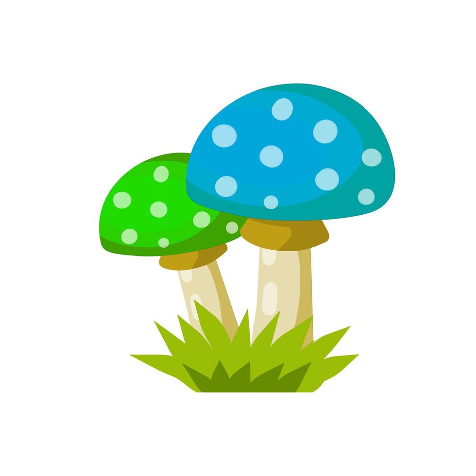 Mushroom with a green cap vector