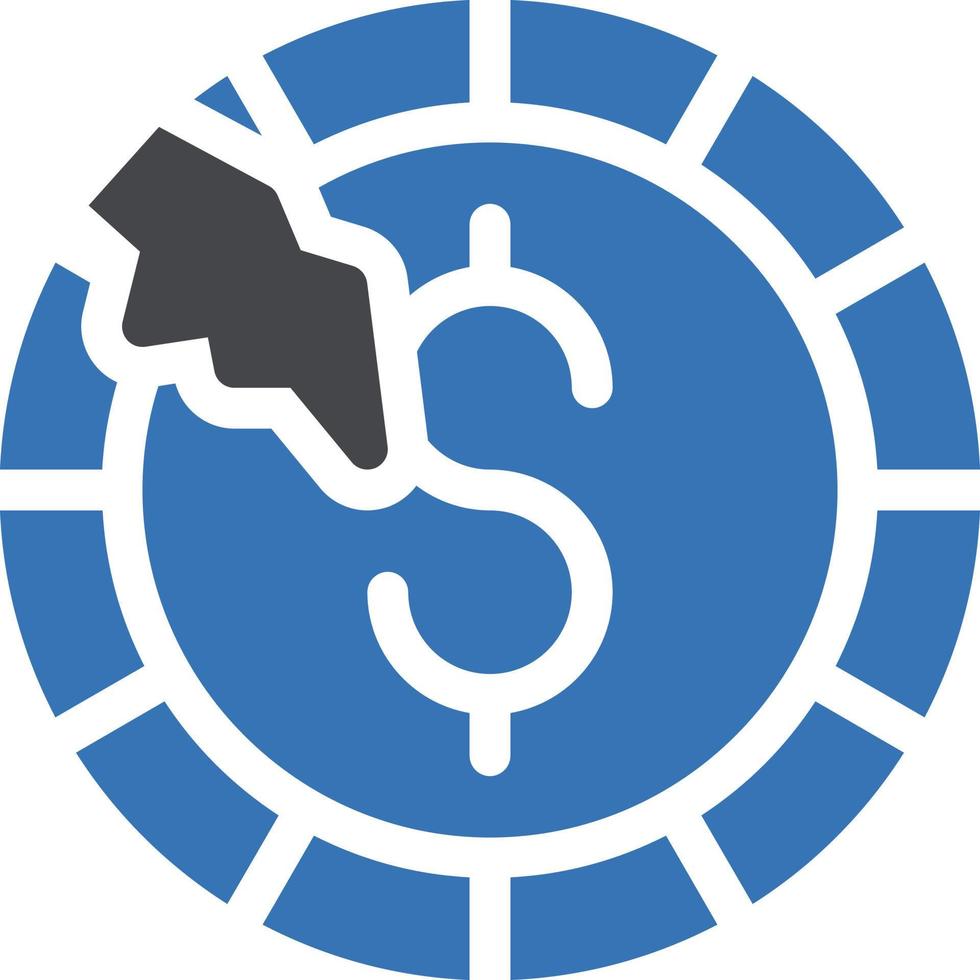 dollar crack vector illustration on a background.Premium quality symbols. vector icons for concept and graphic design.