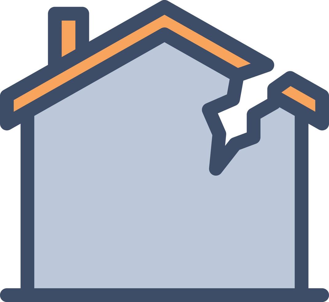 home broken vector illustration on a background.Premium quality symbols. vector icons for concept and graphic design.