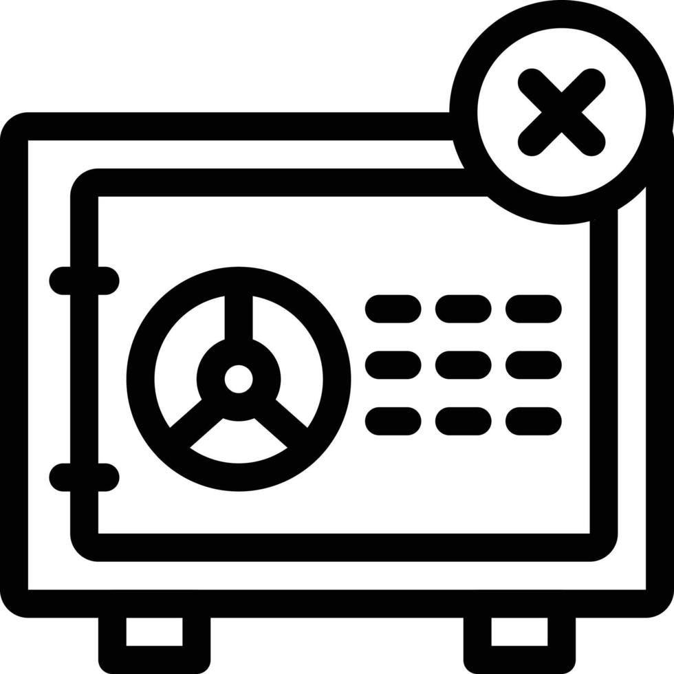 locker cancel vector illustration on a background.Premium quality symbols. vector icons for concept and graphic design.