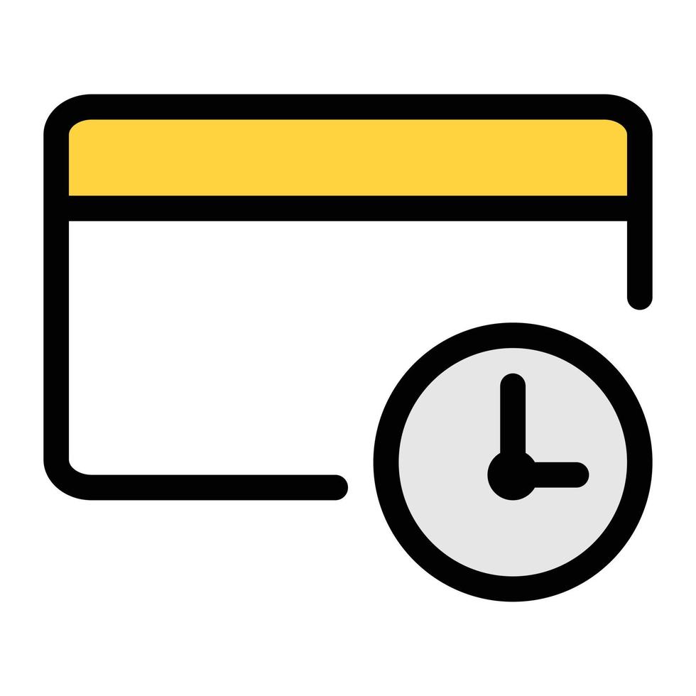 payment time vector illustration on a background.Premium quality symbols. vector icons for concept and graphic design.