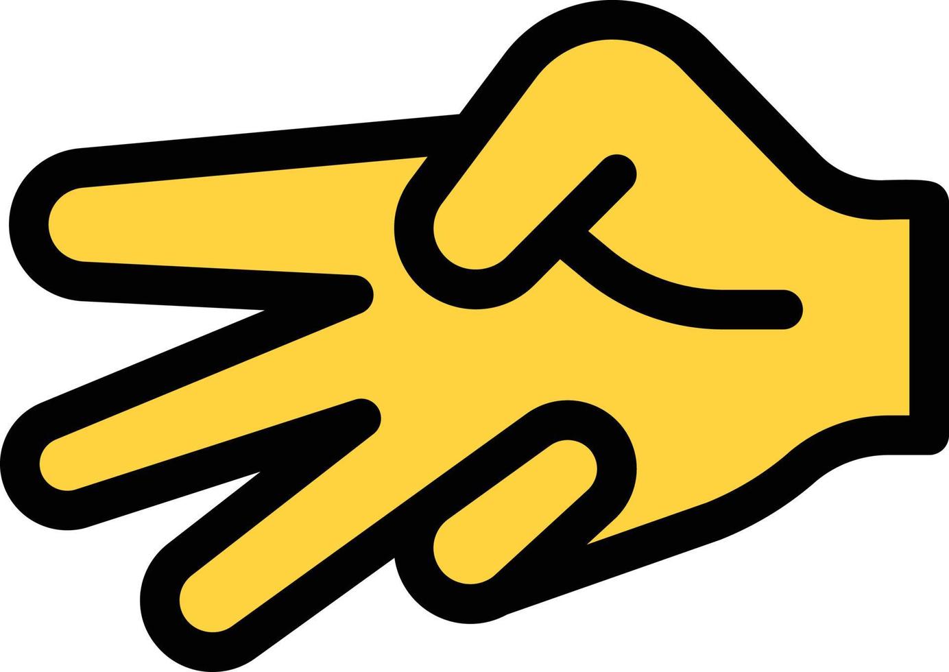 ilustración de vector de gesto de mano en un fondo. símbolos de calidad premium. iconos vectoriales para concepto y diseño gráfico.