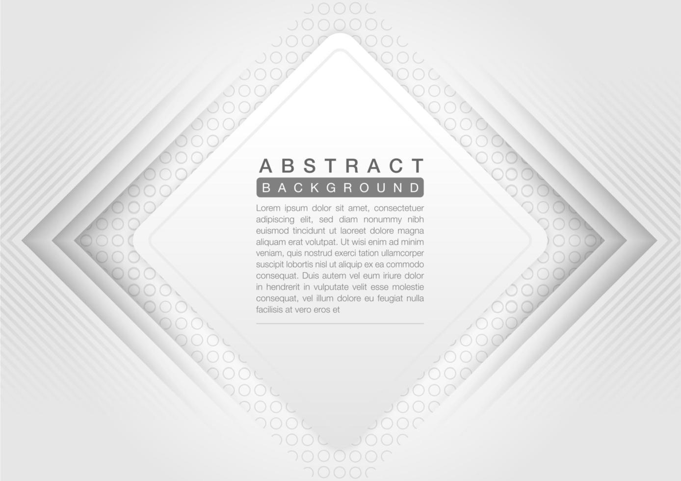 Grey and white geometric abstract background vector
