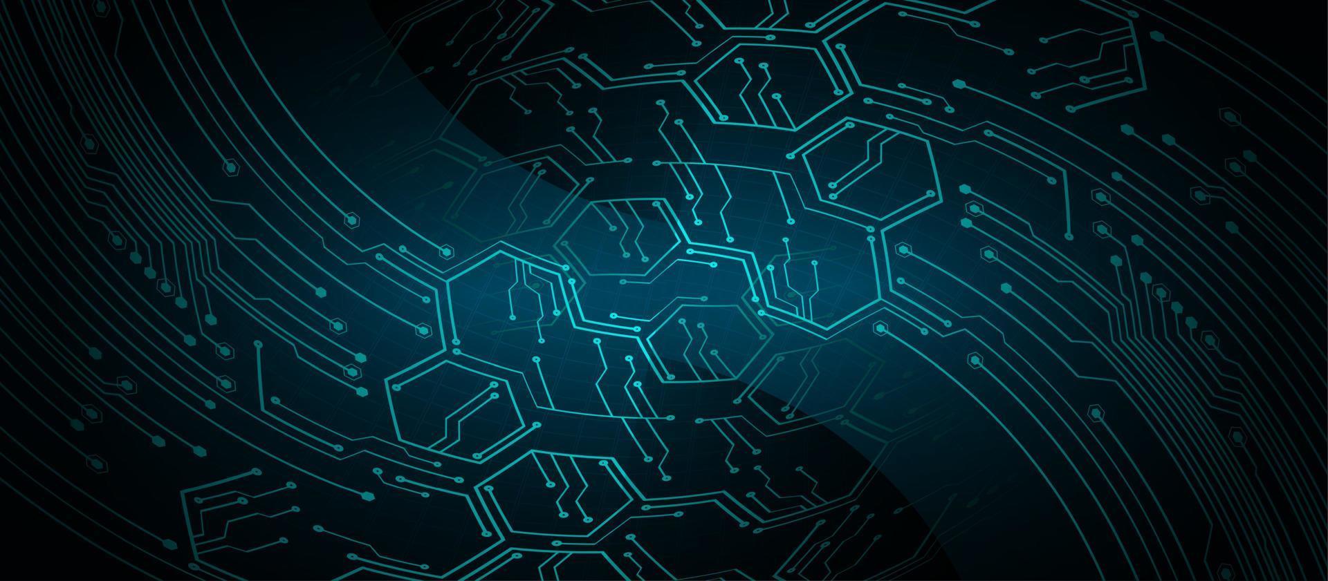 cyber circuit future technology concept background vector