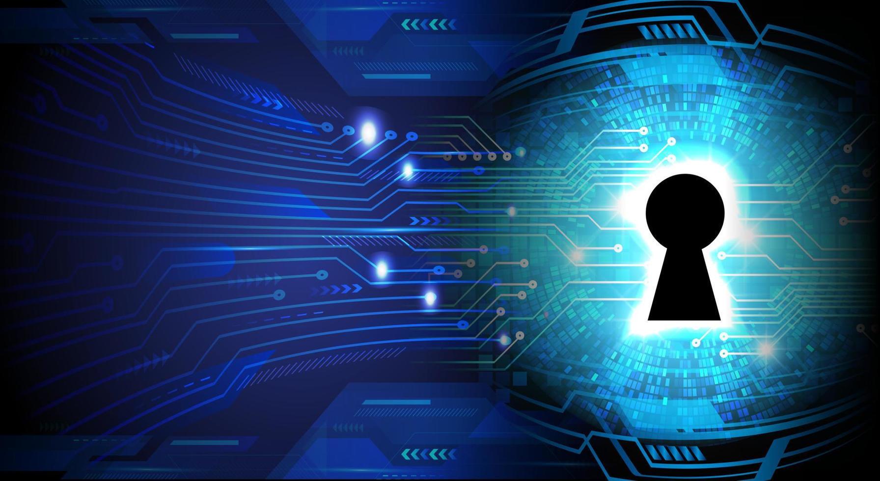 Closed Padlock on digital background, cyber security vector