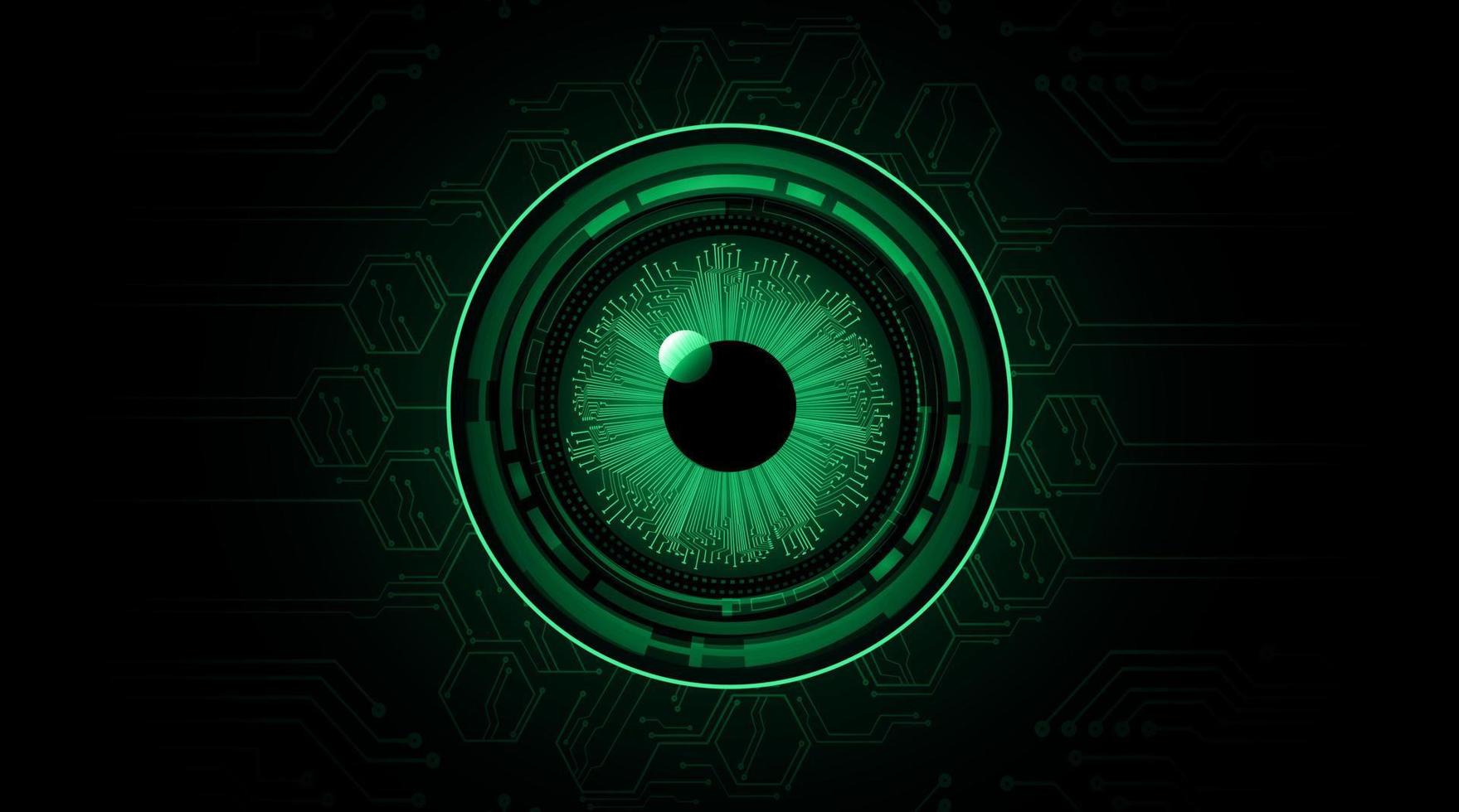 Blue eye cyber circuit future technology concept background vector