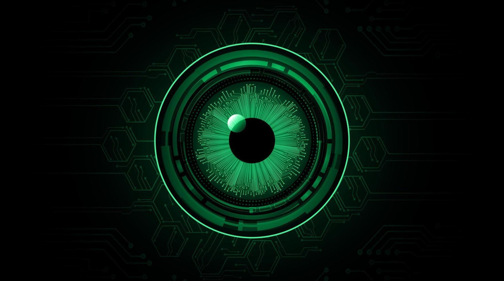 Blue eye cyber circuit future technology concept background vector