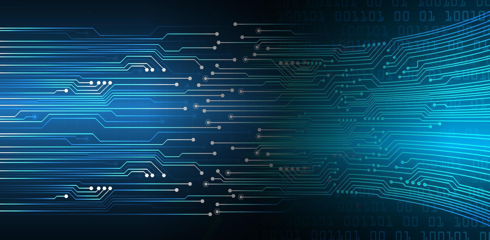 Fondo de concepto de tecnología futura de circuito cibernético vector