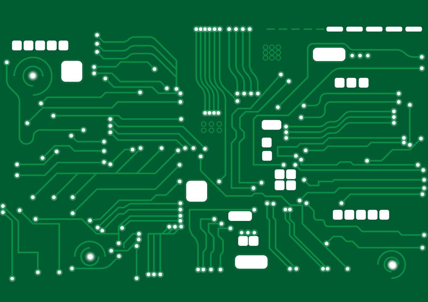 computadora de placa base de circuito de línea de tecnología con ilustración de vector de fondo de sistema numérico binario