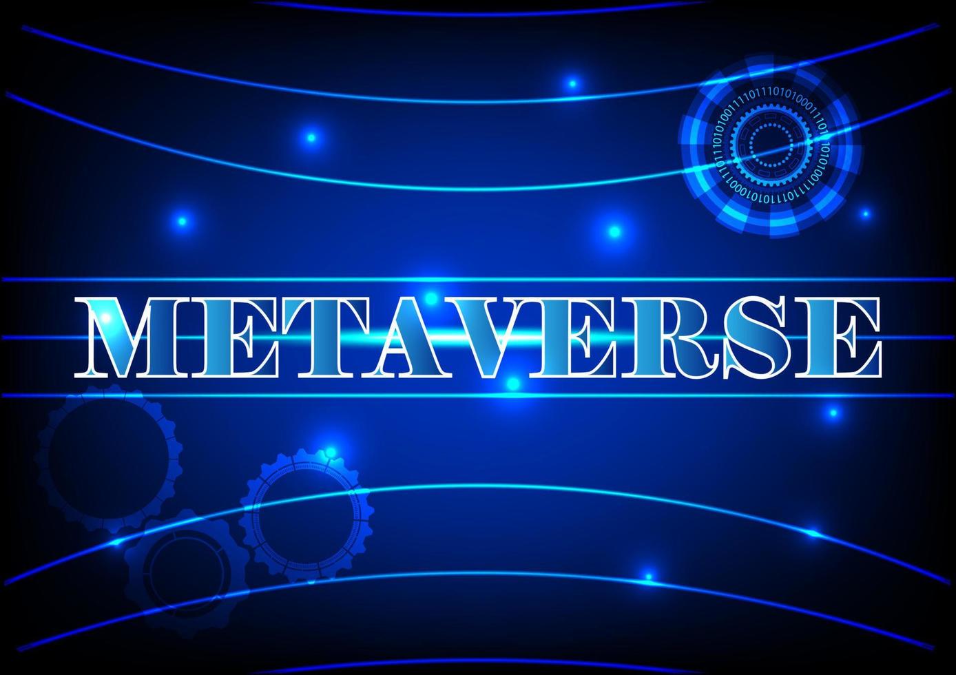 graphics design vector illustration style hitech technology glow for backdrop with text metaverse