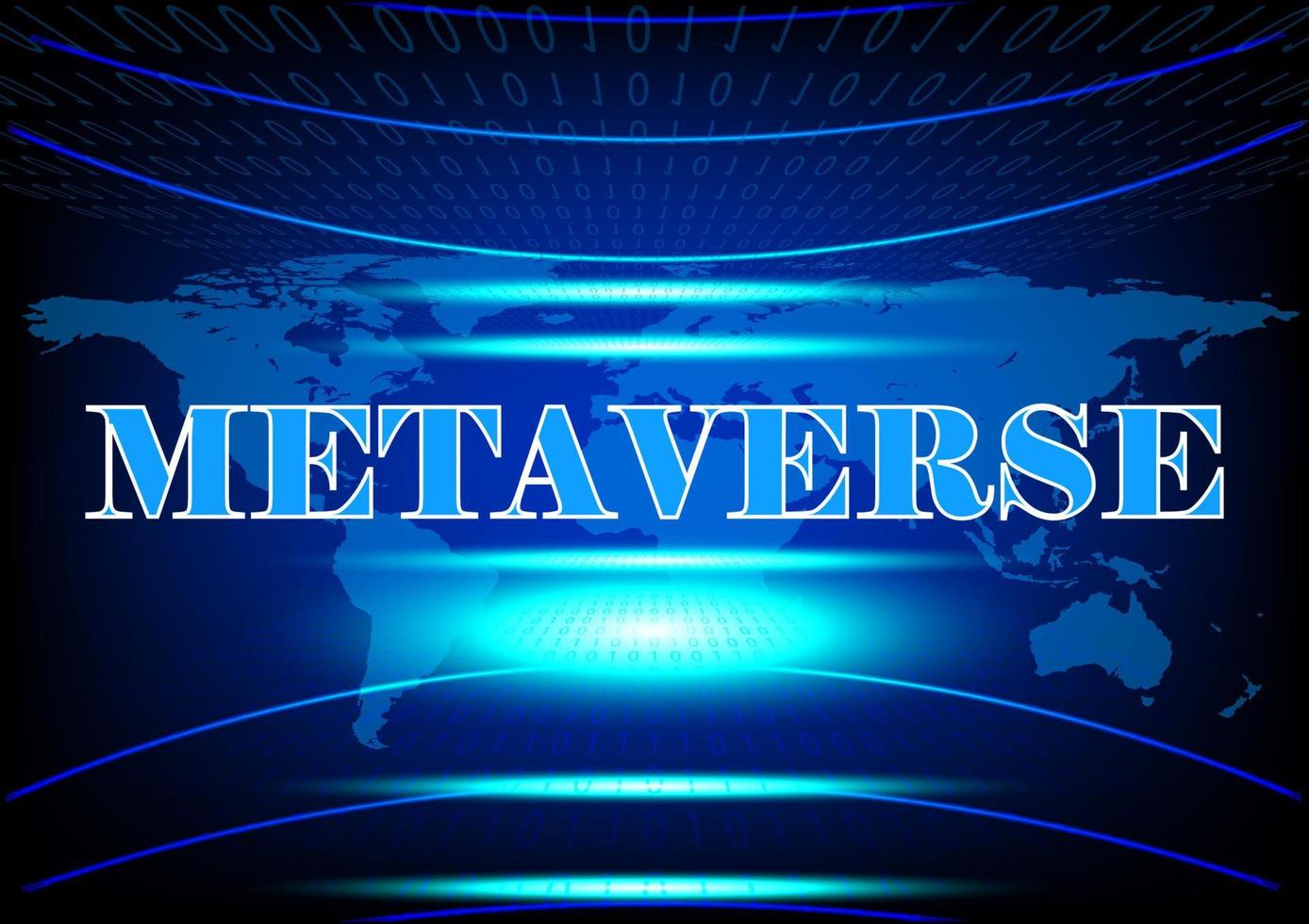 graphics design vector illustration style hitech technology glow for backdrop with text metaverse