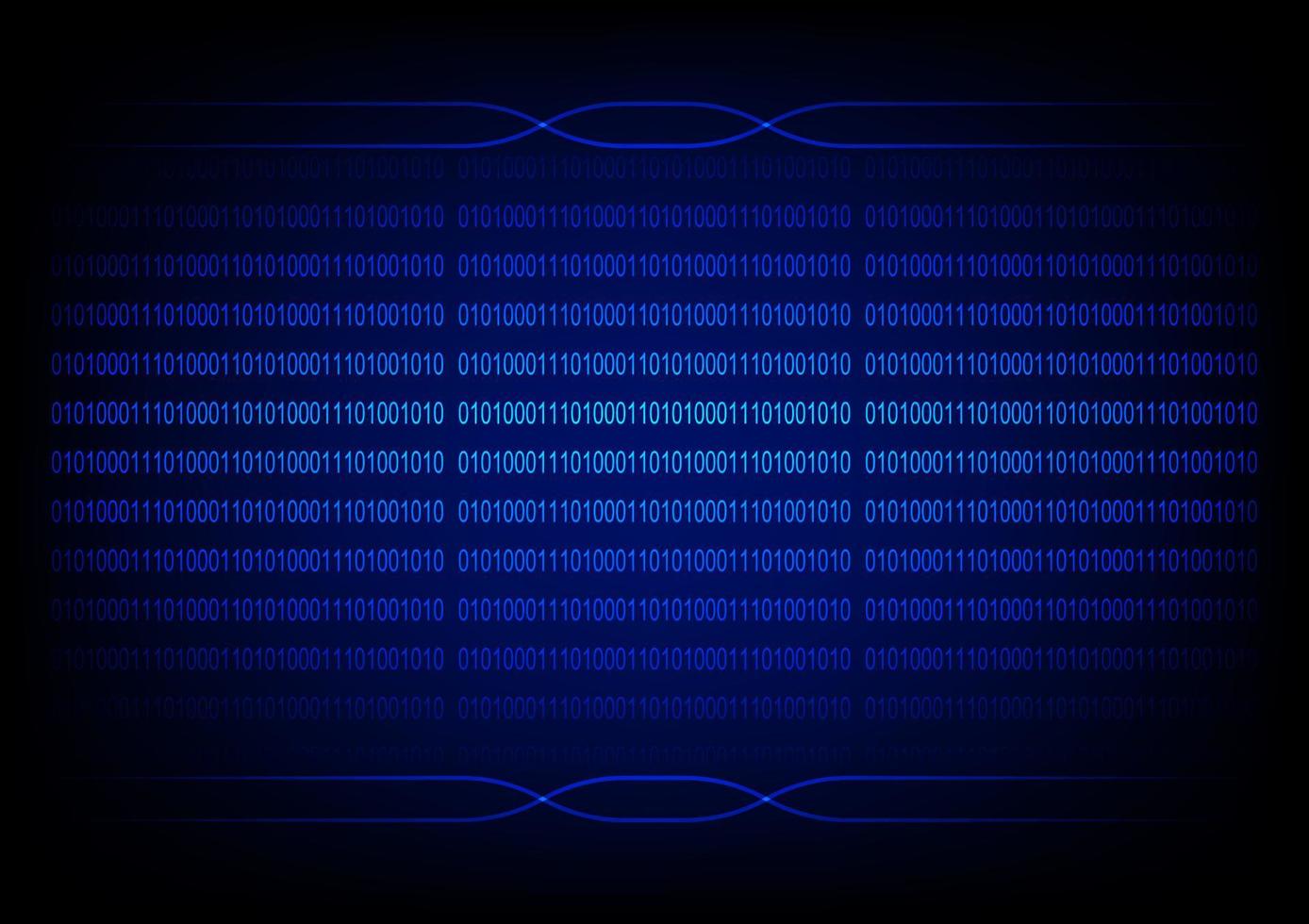 el código binario del concepto de diseño gráfico asigna 0 1 de la ilustración del vector del circuito de la tecnología del sistema numérico binario