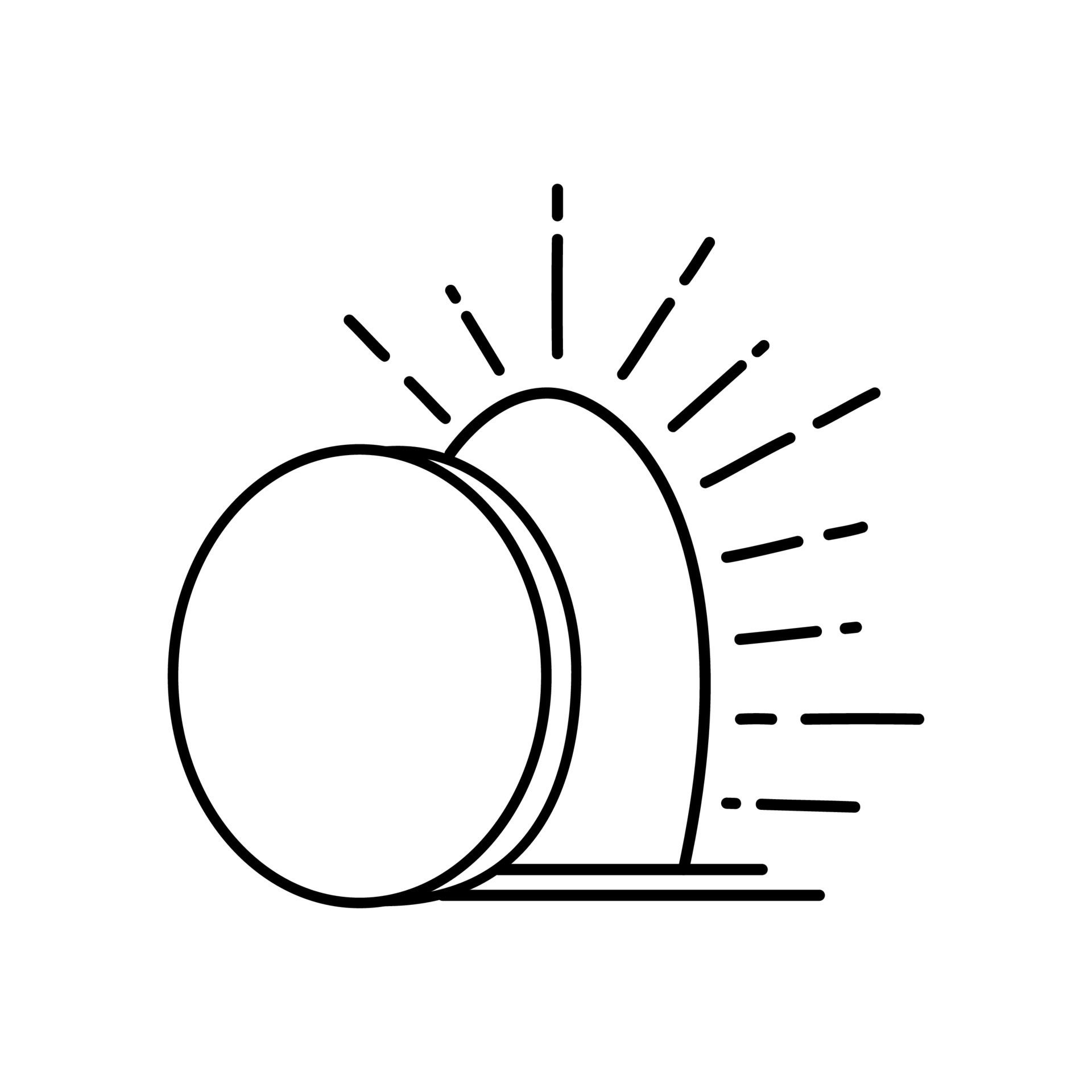 Vector Open tomb of Jesus Christ. Easter resurrection Sunday. Christian