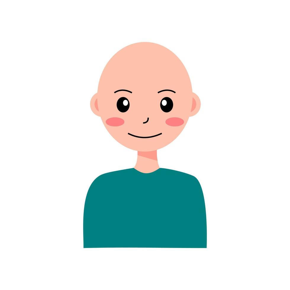 Bald Character Illustration vector