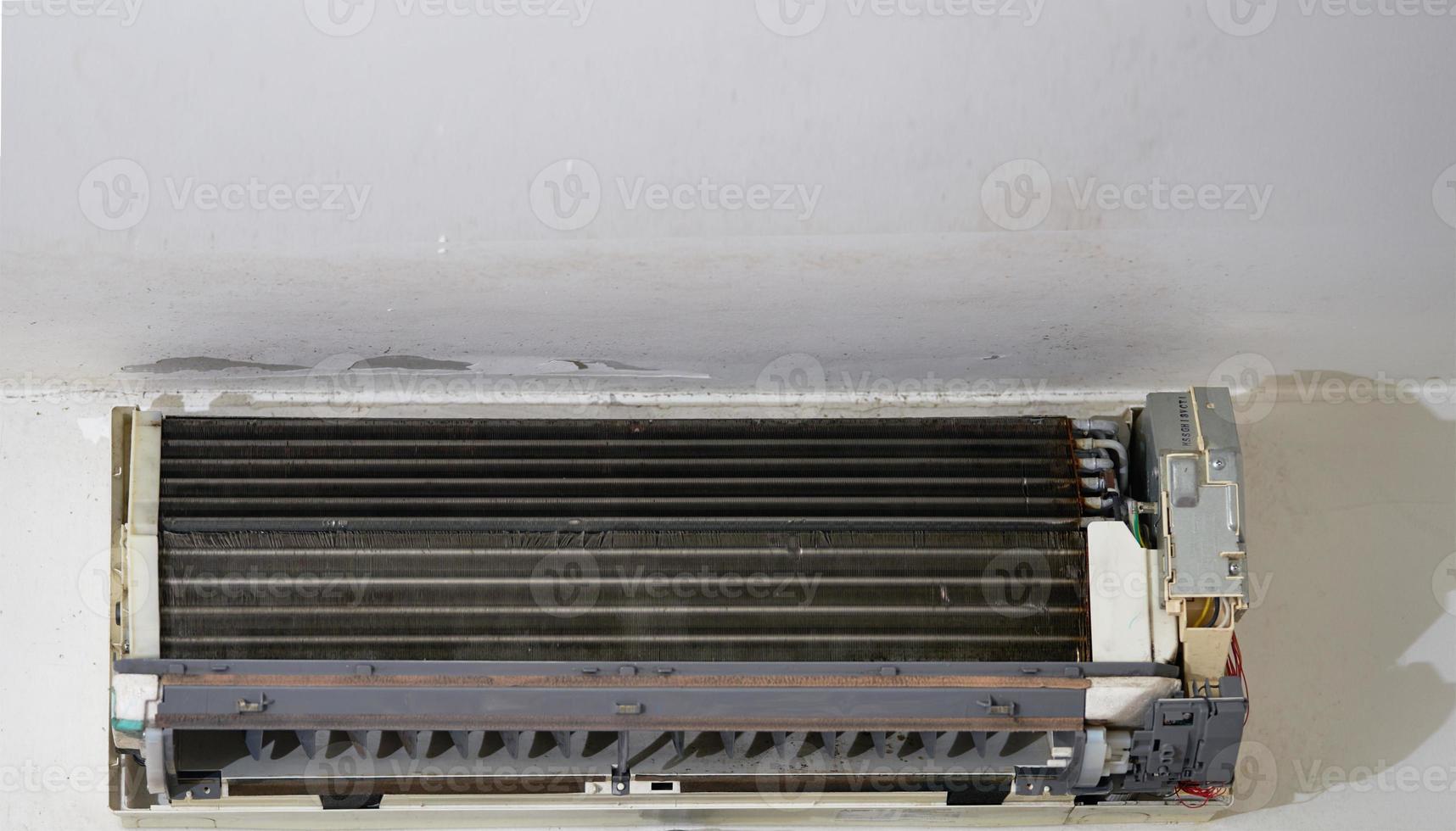 Air condition inside by disassemble part for check and maintainance photo