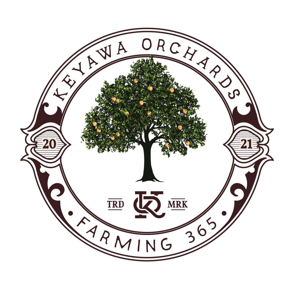 Orchard farm logo template vector