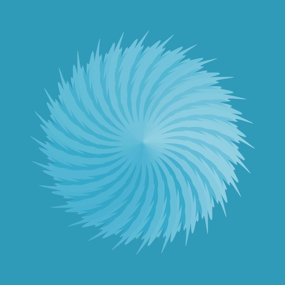Abstract background spiral rays burst fractal icon element vector illustration