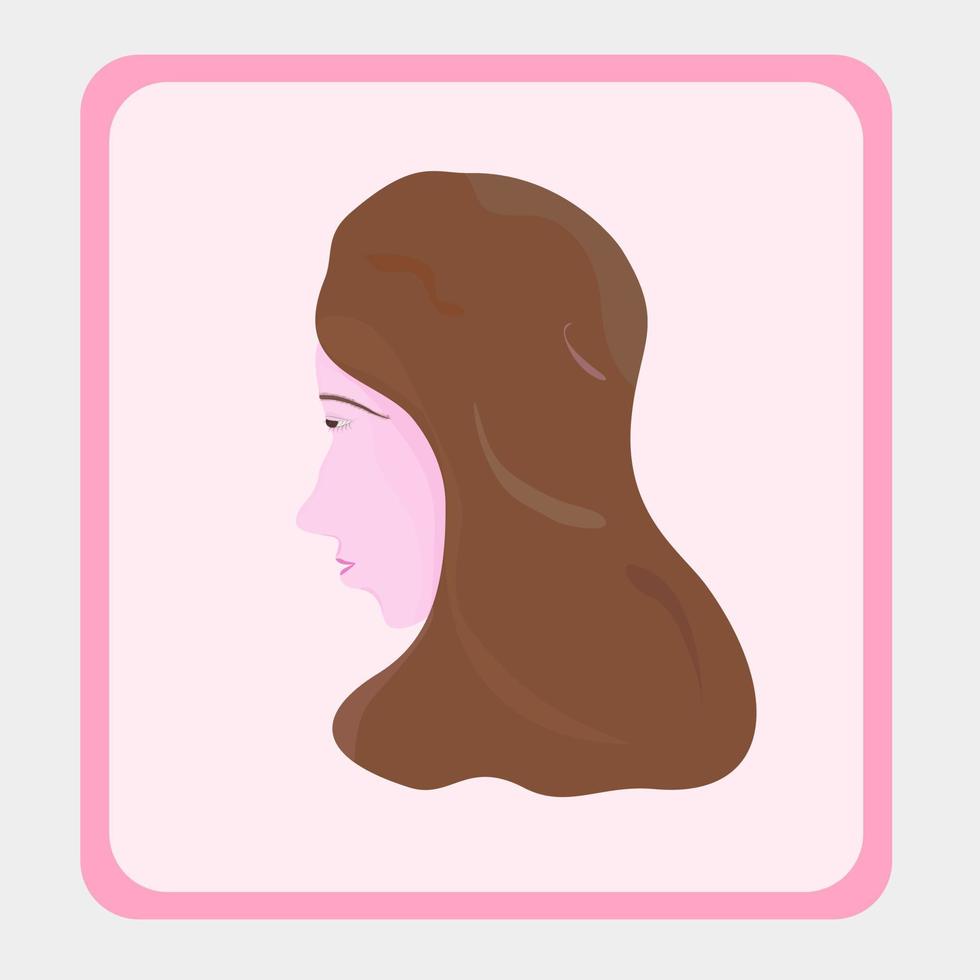 Women head model abstract background vector illustration