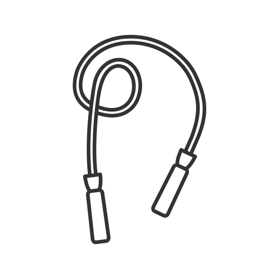 Jump rope linear icon. Thin line illustration. Skipping rope. Contour symbol. Vector isolated outline drawing