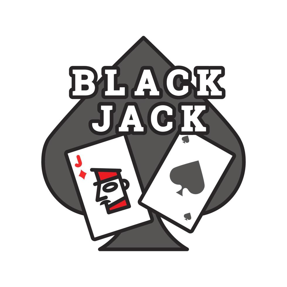 Blackjack color icon. Card game. Twenty one. Casino. Isolated vector illustration