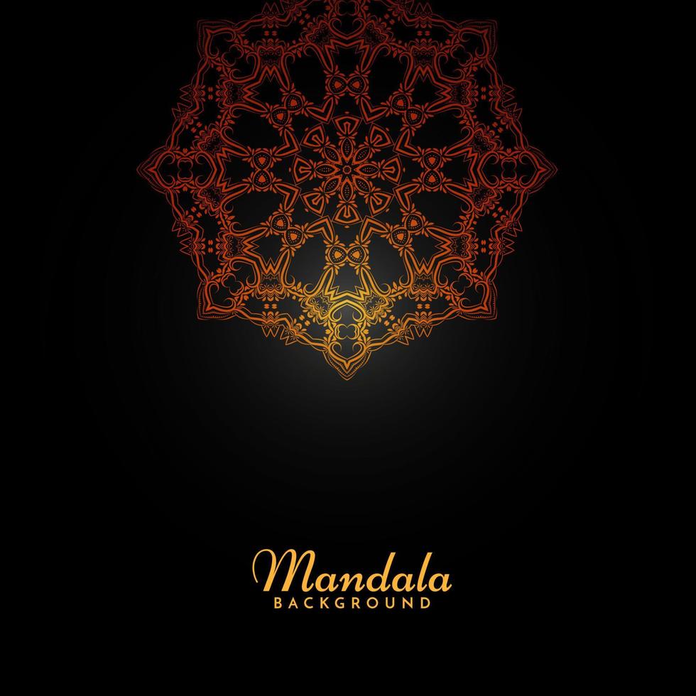Decorative background with stylish mandala design ornament pattern vector
