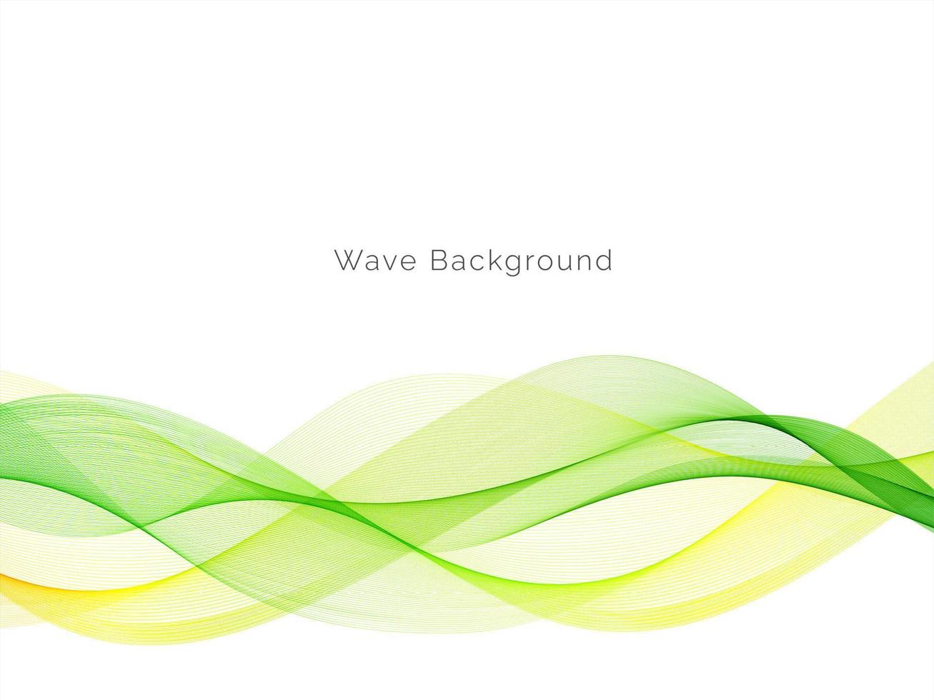 Stylish smooth beautiful green flowing wave pattern background vector