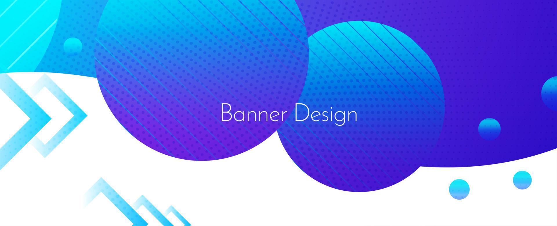 Fondo de patrón de banner de diseño decorativo moderno azul geométrico abstracto vector