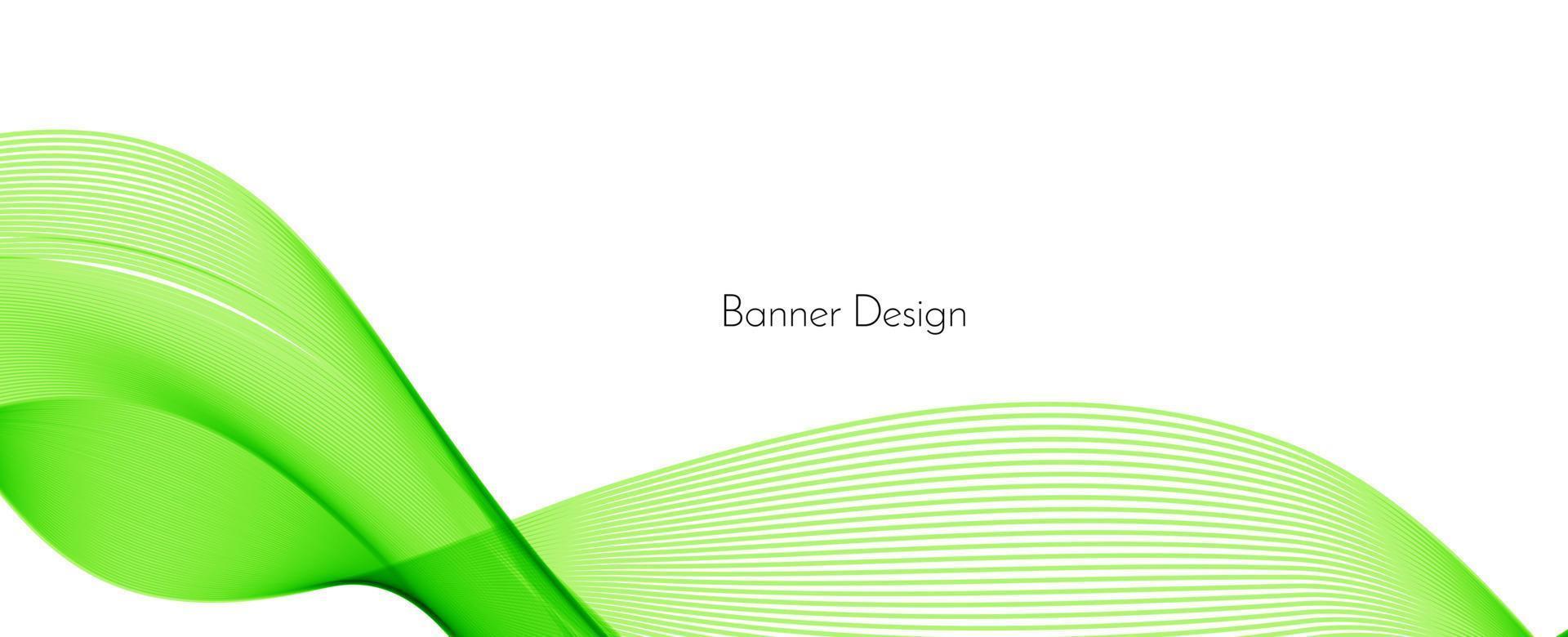 Abstract green modern decorative wave design banner background vector