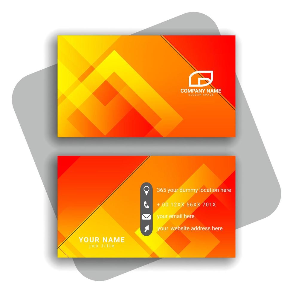 colorful modern business card design vector