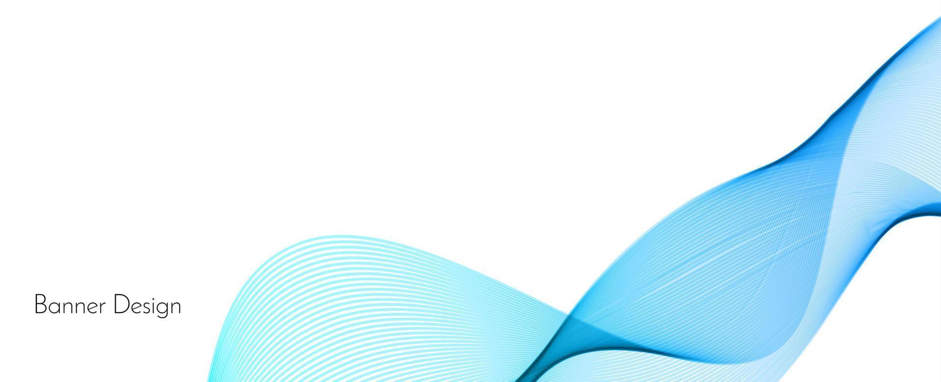 Fondo de banner de diseño de onda moderna azul abstracto vector