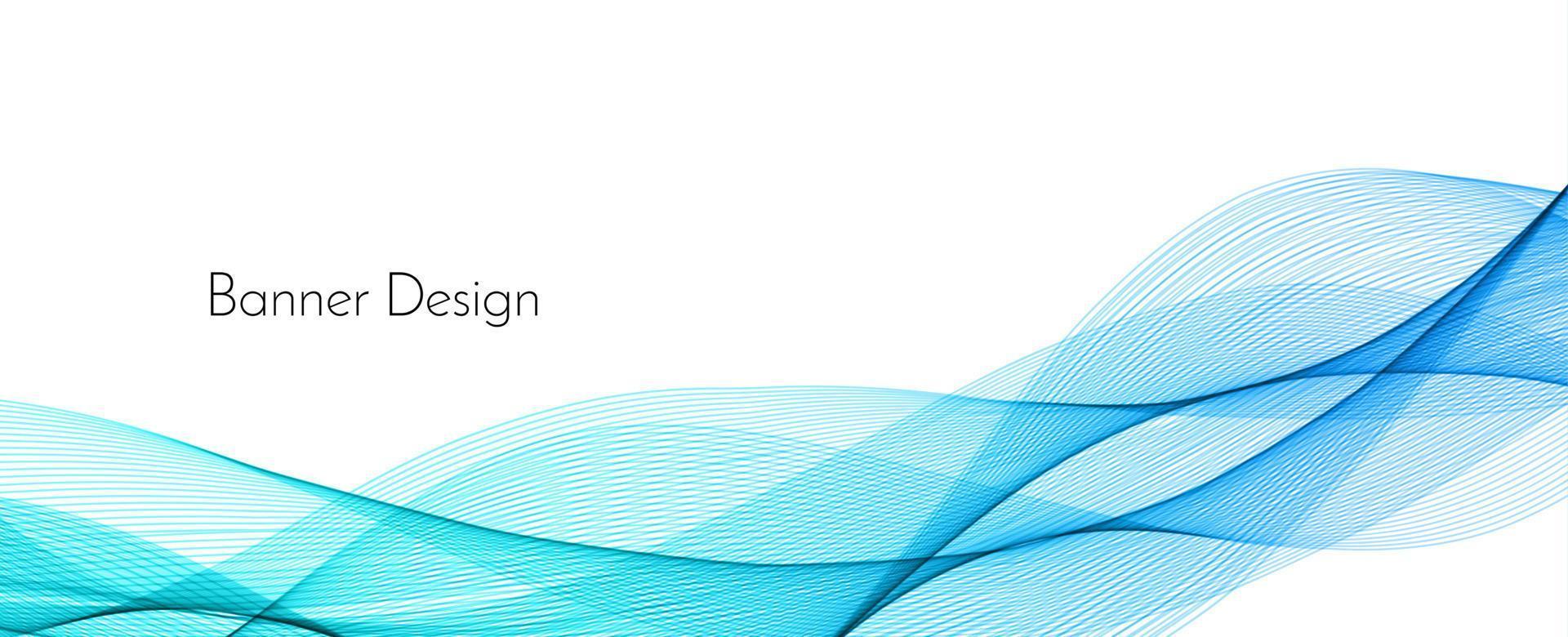 Fondo de banner de diseño de onda moderna azul abstracto vector