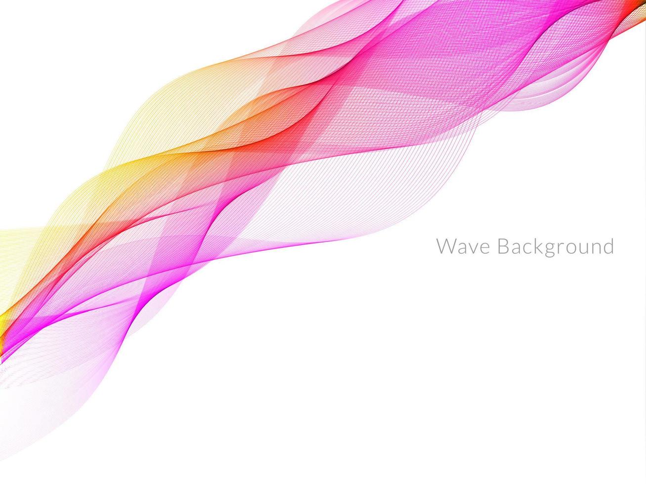 colorido estilo de onda suave fondo moderno vector