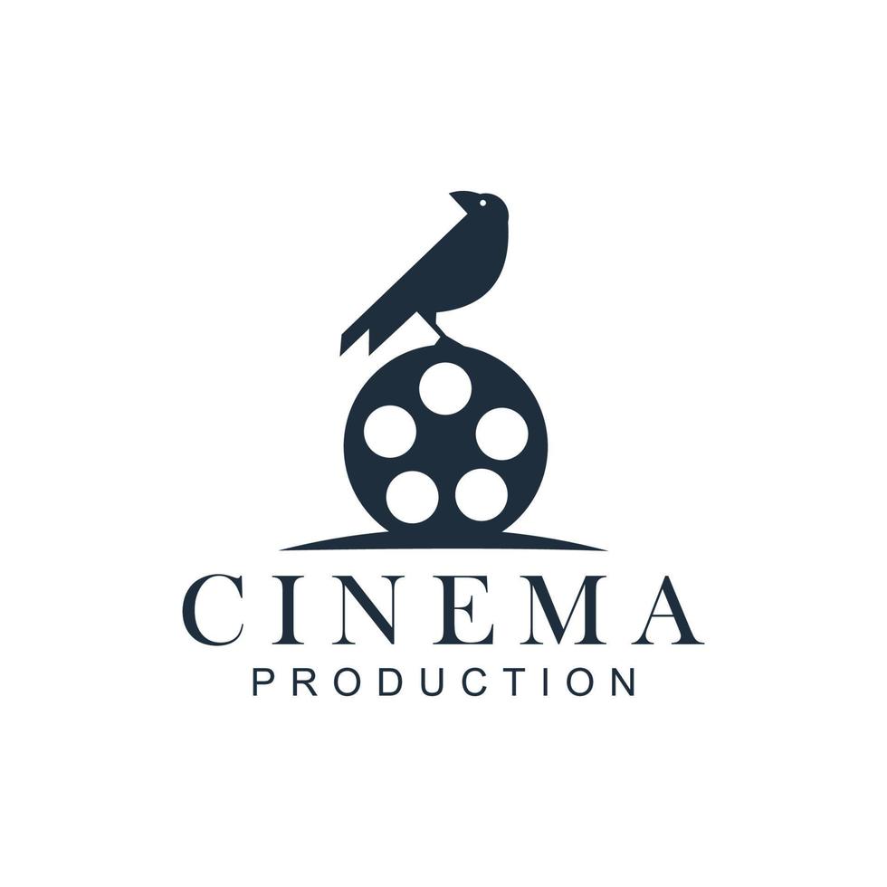 Bird with Film Equipments. Good logo design for Movie Maker vector