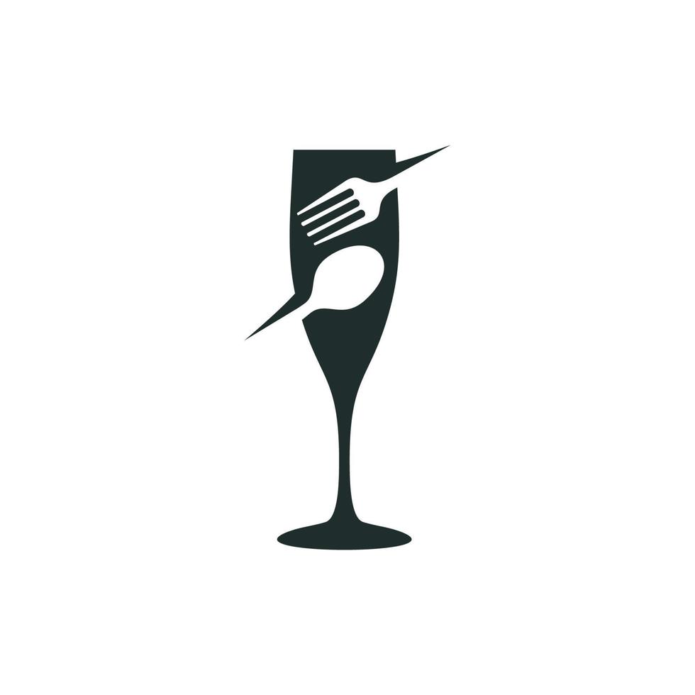 Inspiración en el concepto de logotipo de restaurante clásico con un estilo de diseño plano. plantilla de logotipo de comida. ilustración vectorial vector