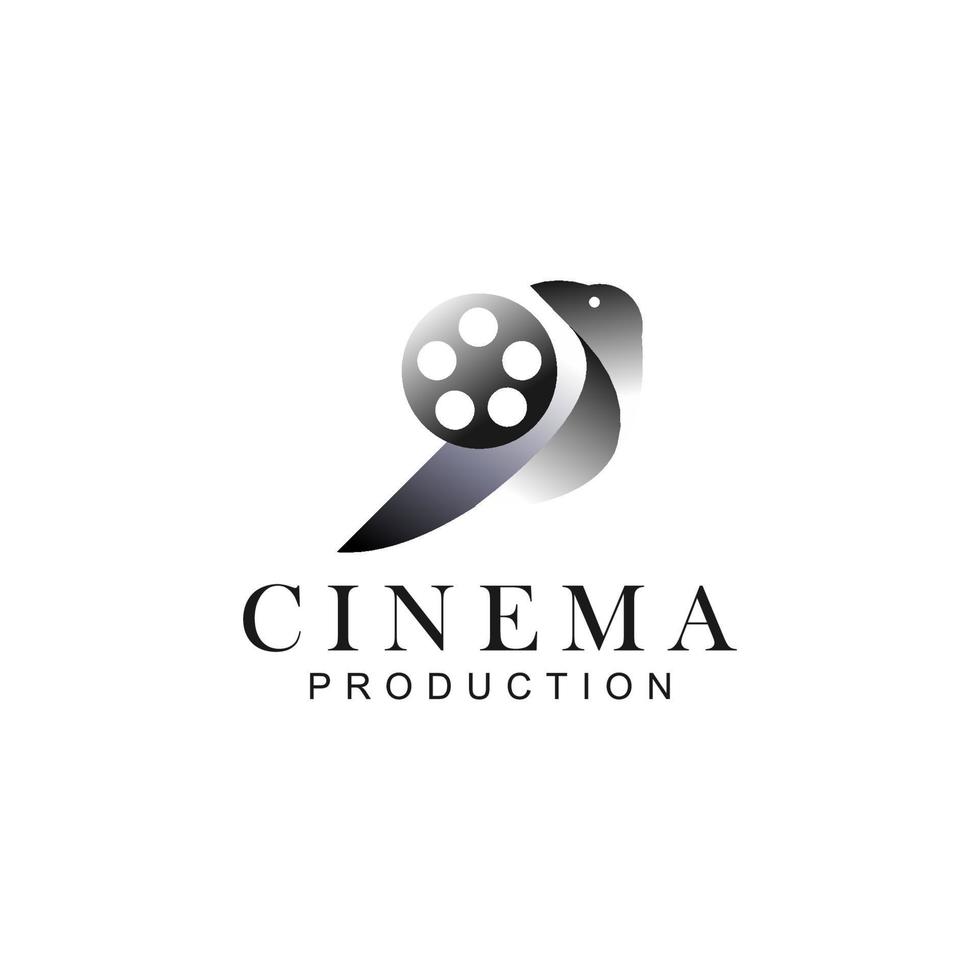 Bird with Film Equipments. Good logo design for Movie Maker vector