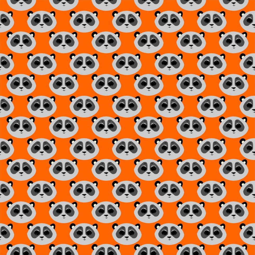 cute panda face pattern. vector