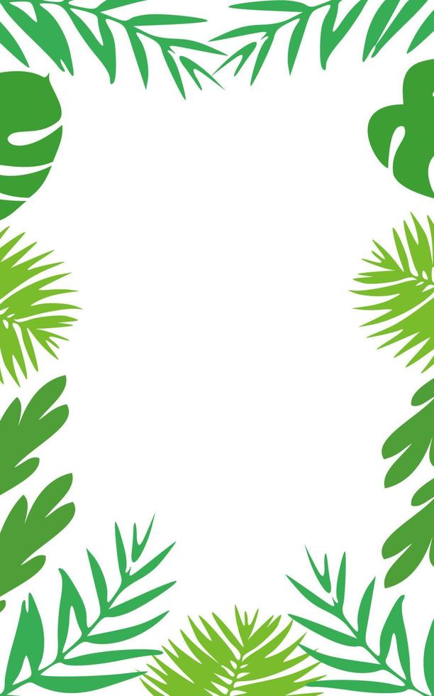 rectangle frame decorate with leaves. vector